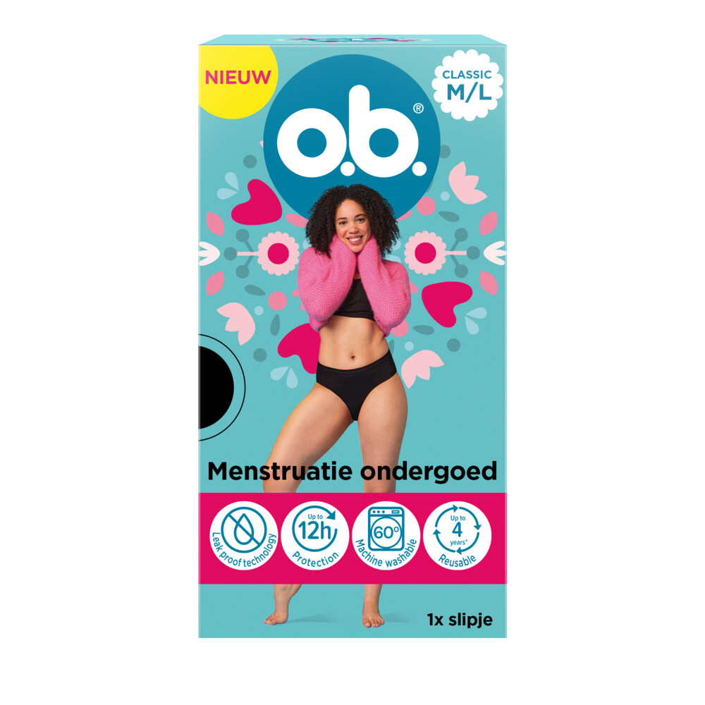 Verpakking o.b. menstruatieondergoed
